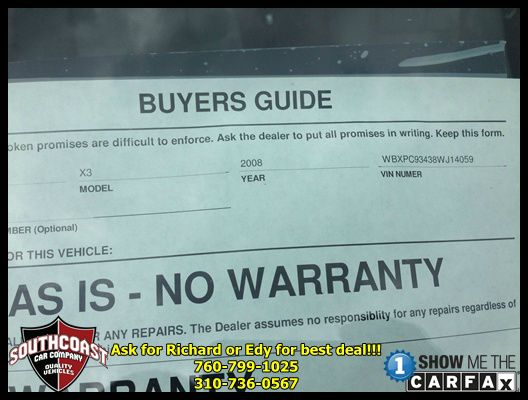 BMW X3 4 DOOR CAB SUV