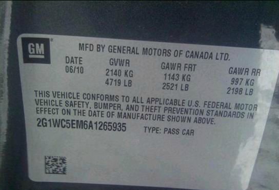 Chevrolet Impala 2010 photo 1