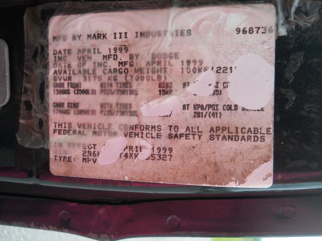 Dodge Ram Van 1999 photo 19