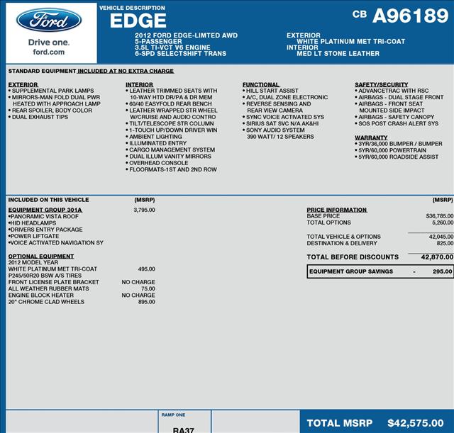 Ford Edge 2012 photo 1