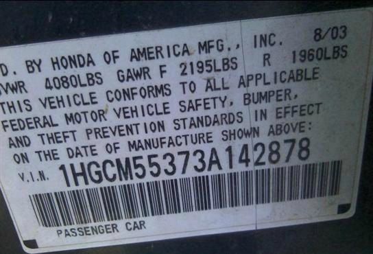 Honda Accord 2003 photo 1