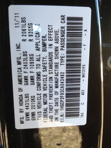 Honda Accord 2012 photo 4