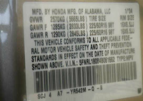 Honda Odyssey 2004 photo 3