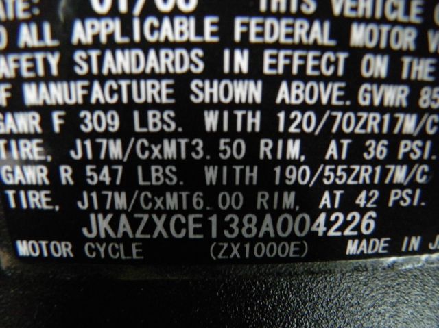 Kawasaki NINJA ZX-10R 2008 photo 5