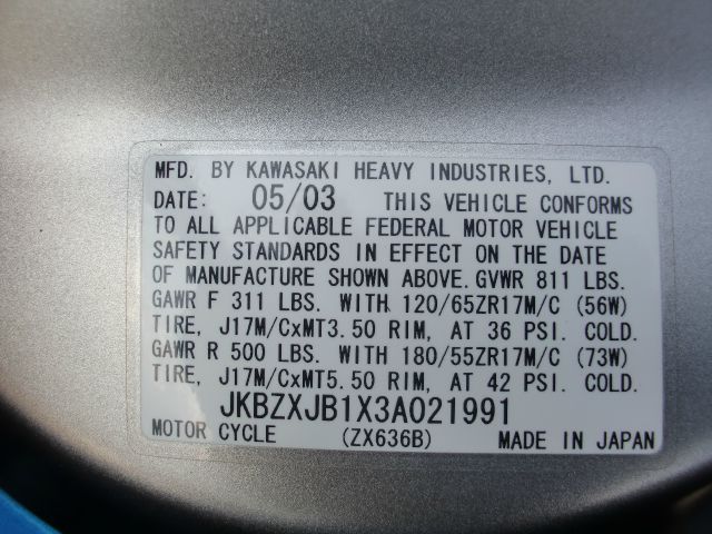 Kawasaki ZX63-B 2003 photo 6