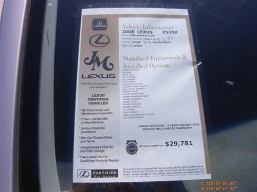 Lexus ES 350 2008 photo 1