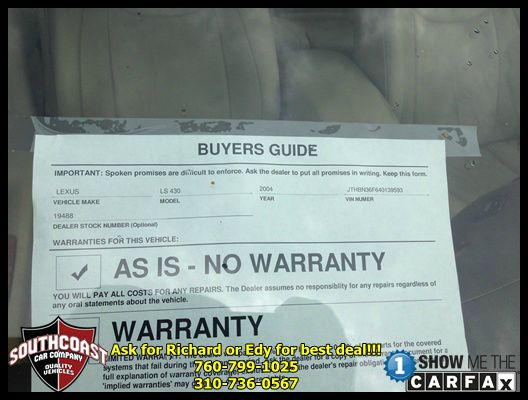 Lexus LS 430 3.5tl W/tech Pkg Sedan