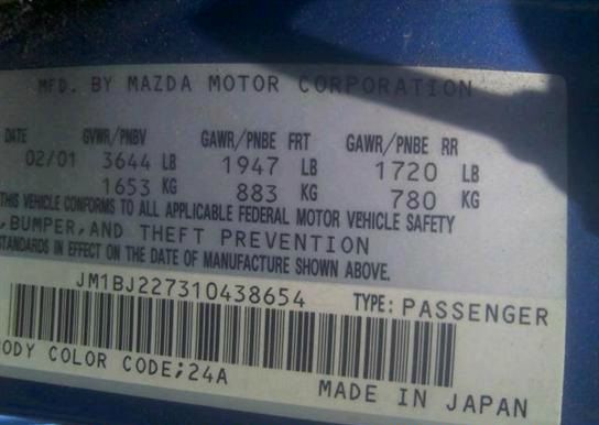 Mazda Protege 2001 photo 6