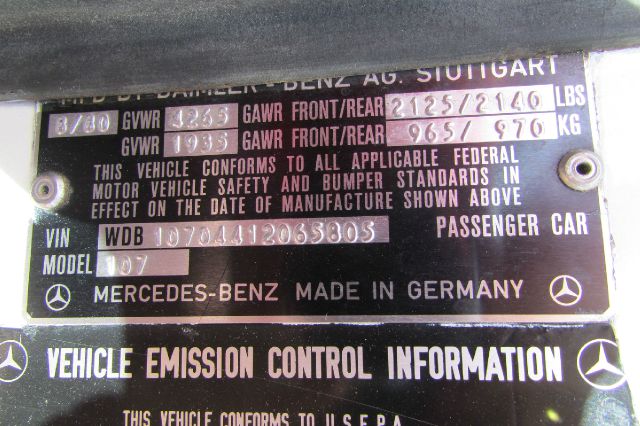 Mercedes-Benz 450SL 1980 photo 3