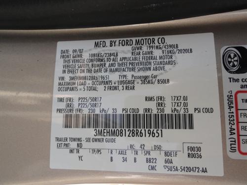 Mercury Milan 2008 photo 3