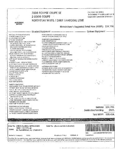 Mitsubishi Eclipse Ultimate LX Hatchback