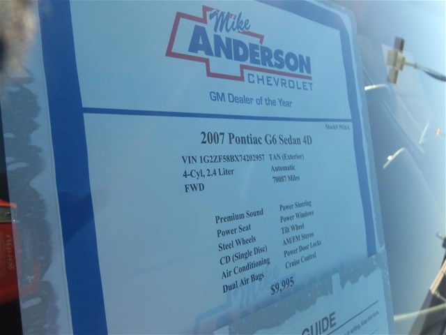 Pontiac G6 2007 photo 2