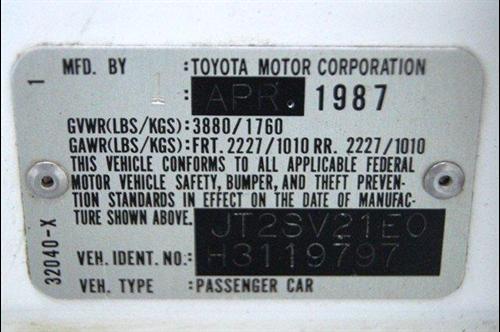 Toyota Camry 1987 photo 3