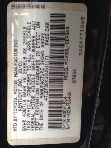 Toyota Camry 2002 photo 14