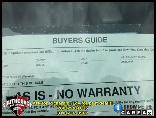 Toyota Camry 2dr Cpe Auto Sedan