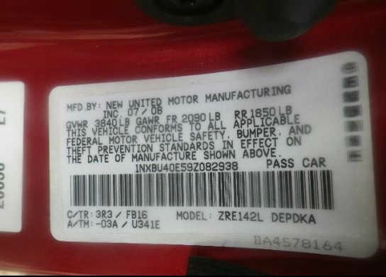 Toyota Corolla 2009 photo 9