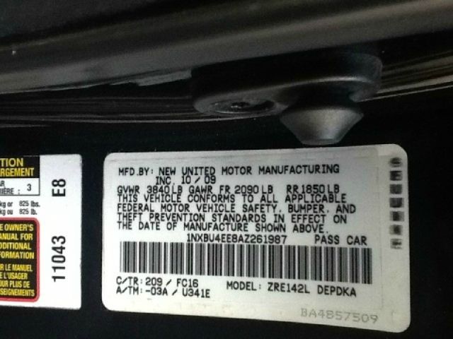 Toyota Corolla 2010 photo 1