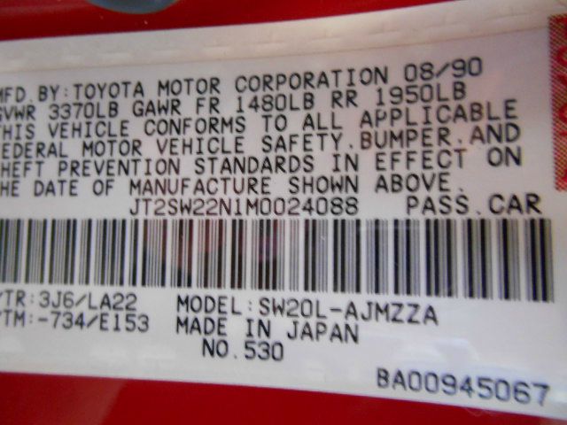 Toyota MR2 1991 photo 0